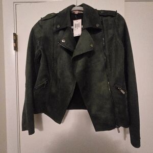Philosophy Dark Green Faux Leather Jacket